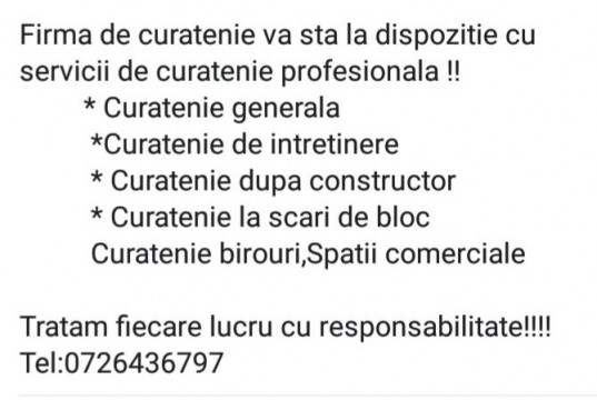Firma de curatenie